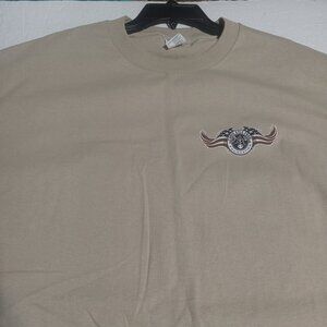 Chris Kyle Frog Foundation Men's Short Sleeve T Shirt 2XL Alstyle Tag Tan